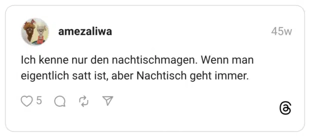 Ich kenne nur den nachtischmagen. Wenn man eigentlich satt ist, aber Nachtisch geht immer.