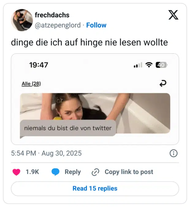 dinge die ich auf hinge nie lesen wollte