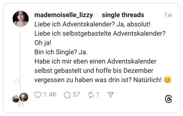 Liebe ich Adventskalender? Ja, absolut! Liebe ich selbstgebastelte Adventskalender? Oh ja! Bin ich Single? Ja. Habe ich mir eben einen Adventskalender selbst gebastelt und hoffe bis Dezember vergessen zu haben was drin ist? Natürlich! 😊