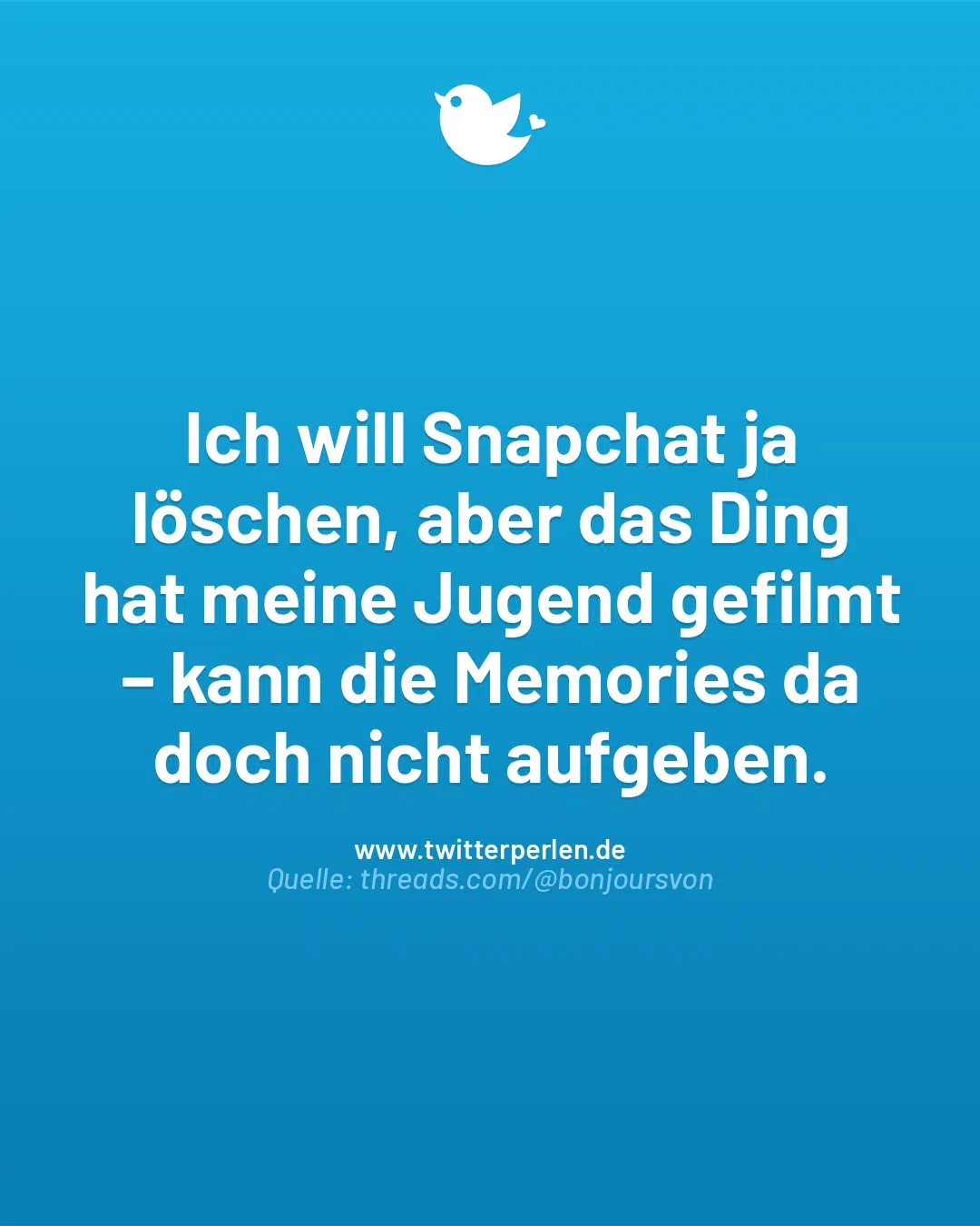 Ich will Snapchat ja löschen, aber das Ding hat meine Jugend gefilmt – kann die Memories da doch nicht aufgeben.