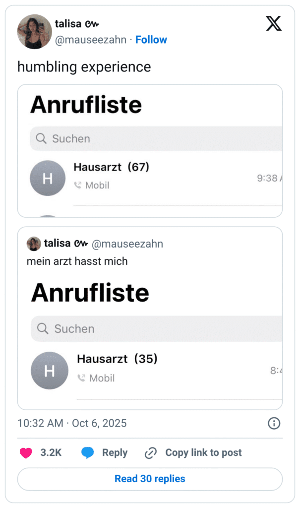 humbling experience Anrufliste