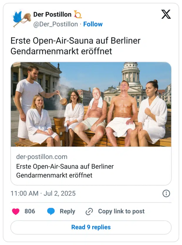Erste Open-Air-Sauna auf Berliner Gendarmenmarkt eröffnet