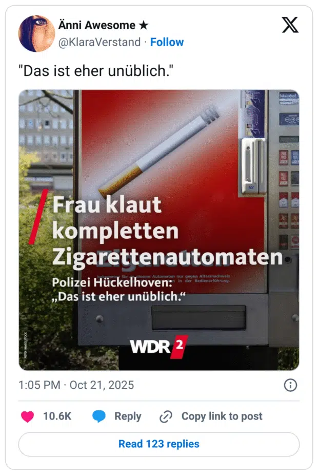 "Das ist eher unüblich"