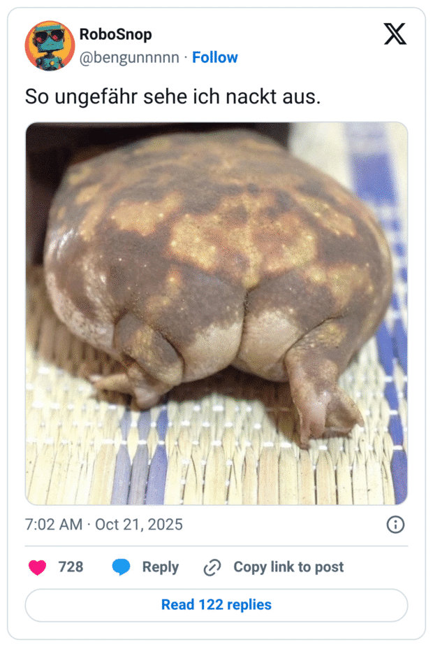 So ungefähr sehe ich nackt aus.