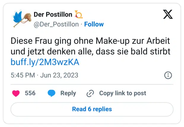 Diese Frau ging ohne Make-up zur Arbeit und jetzt denken alle, dass sie bald stirbt