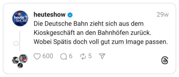 Die Deutsche Bahn zieht sich aus dem Kioskgeschäft an den Bahnhöfen zurück. Wobei Spätis doch voll gut zum Image passen.
