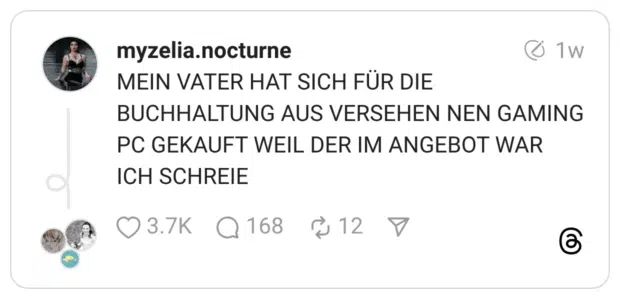 MEIN VATER HAT SICH FÜR DIE BUCHHALTUNG AUS VERSEHEN NEN GAMING PC GEKAUFT WEIL DER IM ANGEBOT WAR ICH SCHREIE