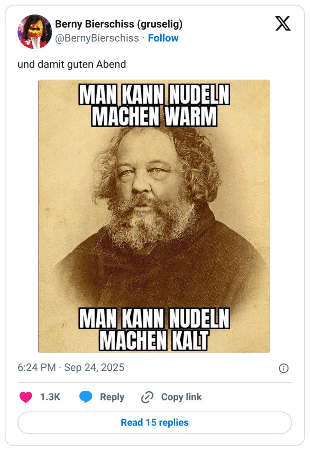 und damit guten Abend