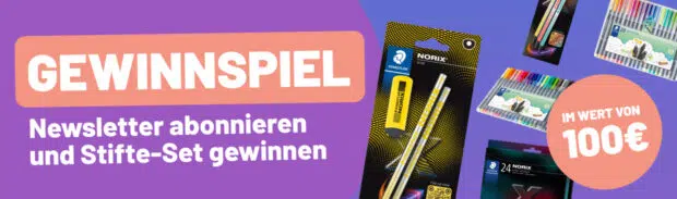 Newsletter abonnieren und Stifte-Set gewinnen im Wert von 100€