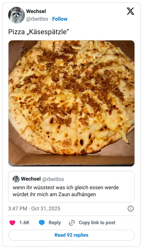 Pizza „Käsespätzle“