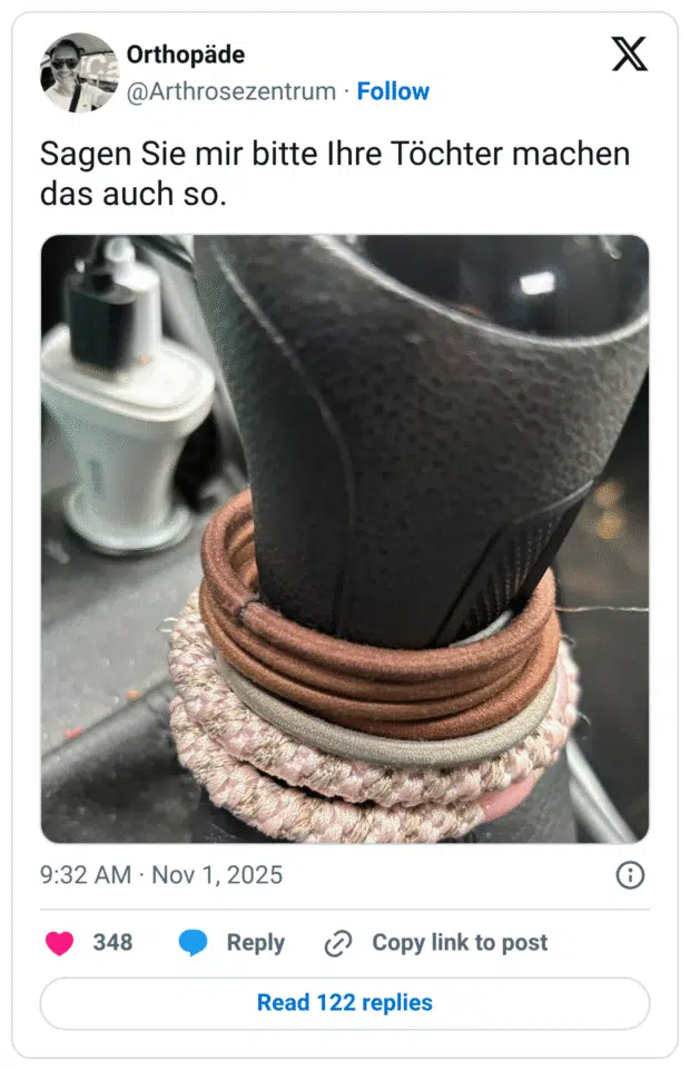 Sagen Sie mir bitte Ihre Töchter machen das auch so.