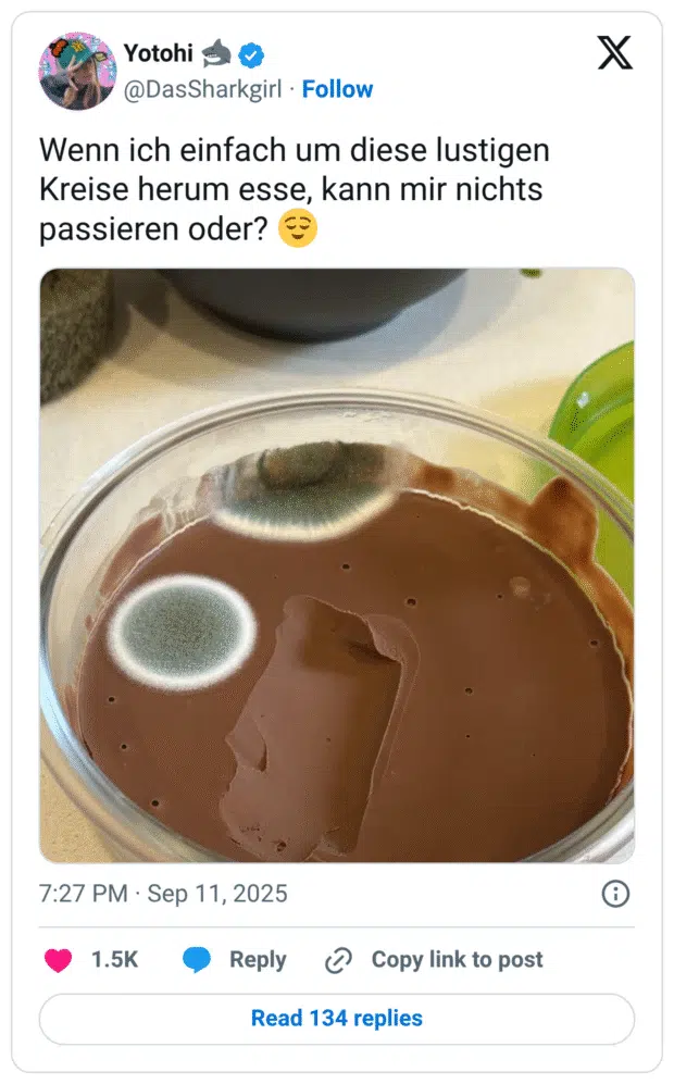 Wenn ich einfach um diese lustigen Kreise herum esse, kann mir nichts passieren oder? 😌