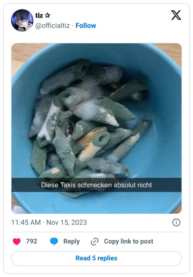 Diese Takes schmecken absolut nicht