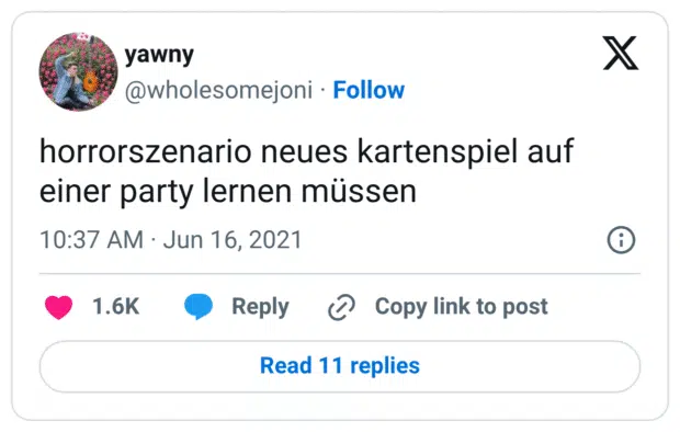 horrorszenario neues kartenspiel auf einer party lernen müssen