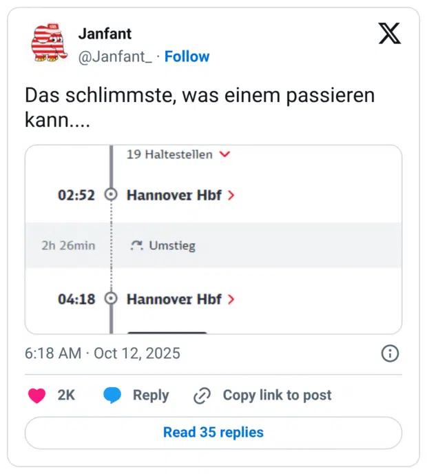 Das schlimmste, was einem passieren kann....