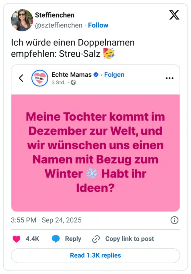 Ich würde einen Doppelnamen empfehlen: Streu-Salz 🥳