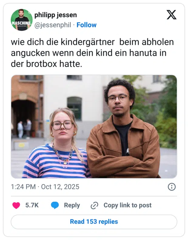wie dich die kindergärtner beim abholen angucken wenn dein kind ein hanuta in der brotbox hatte.
