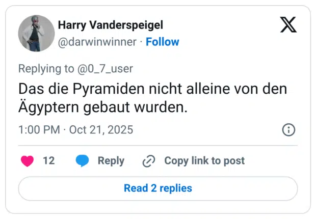 Das die Pyramiden nicht alleine von den Ägyptern gebaut wurden
