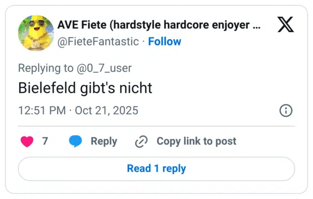Bielefeld gibt's nicht