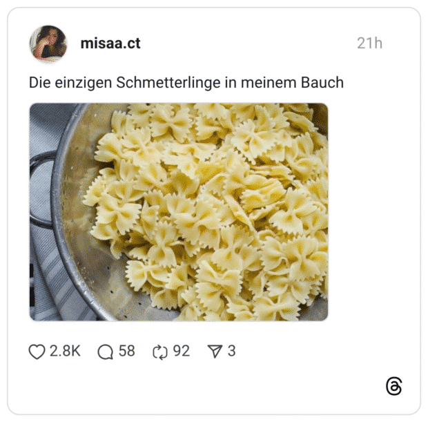 Die einzigen Schmetterlinge in meinem Bauch