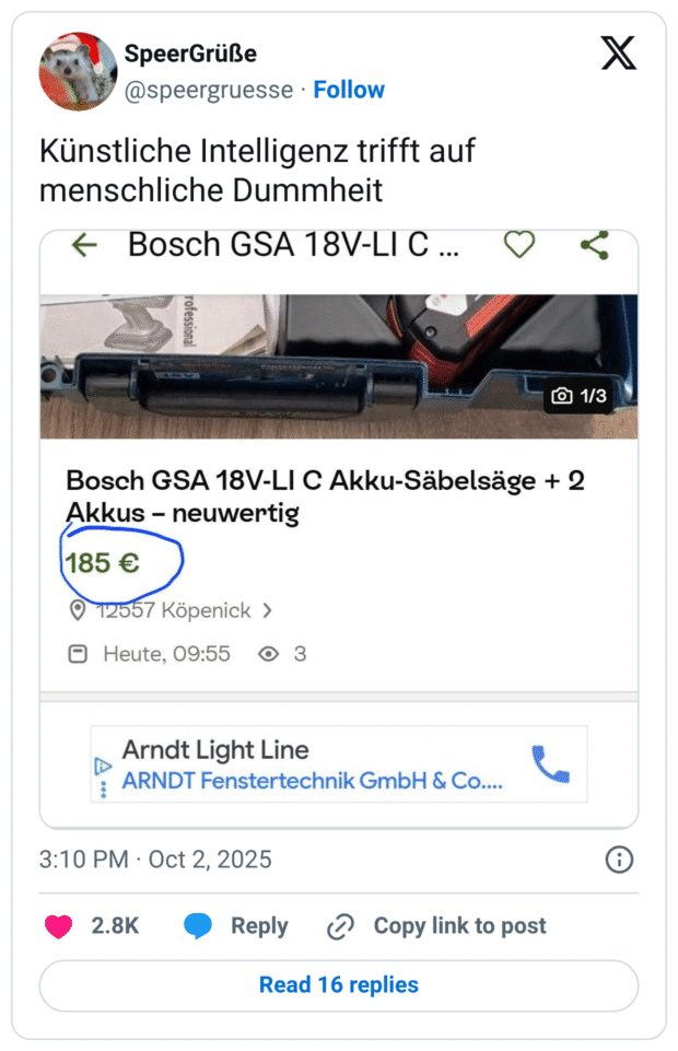 Künstliche Intelligenz trifft auf menschliche Dummheit