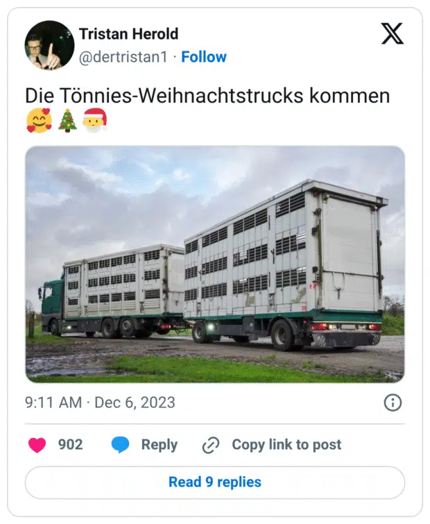 Die Tönnies-Weihnachtstrucks kommen 🥰🎄🎅