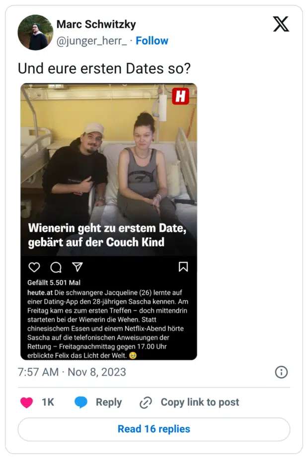 Und eure ersten Dates so?