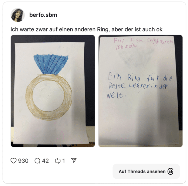 Ich warte zwar auf einen anderen Ring, aber der ist auch ok