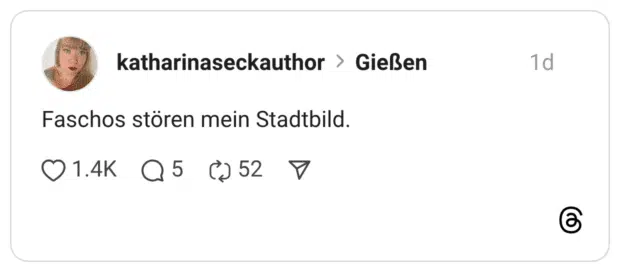 Faschos stören mein Stadtbild