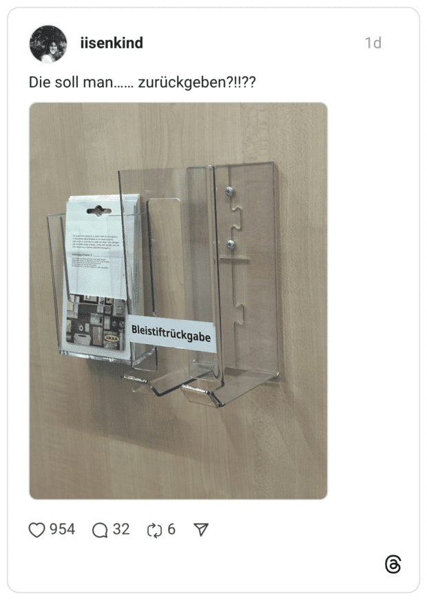 Die soll man...... zurückgeben?!!??