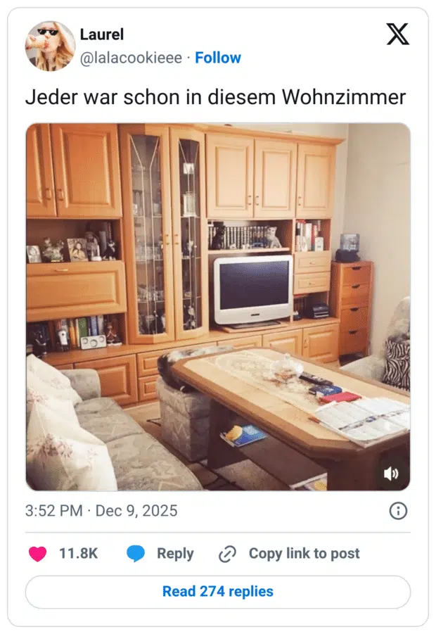 Jeder war schon in diesem Wohnzimmer
