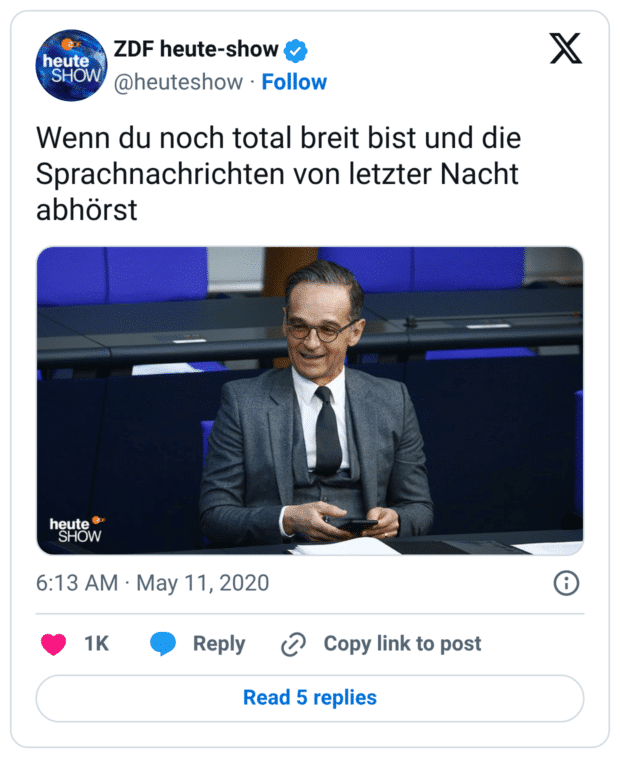 Wenn du noch total breit bist und die Sprachnachrichten von letzter Nacht abhörst