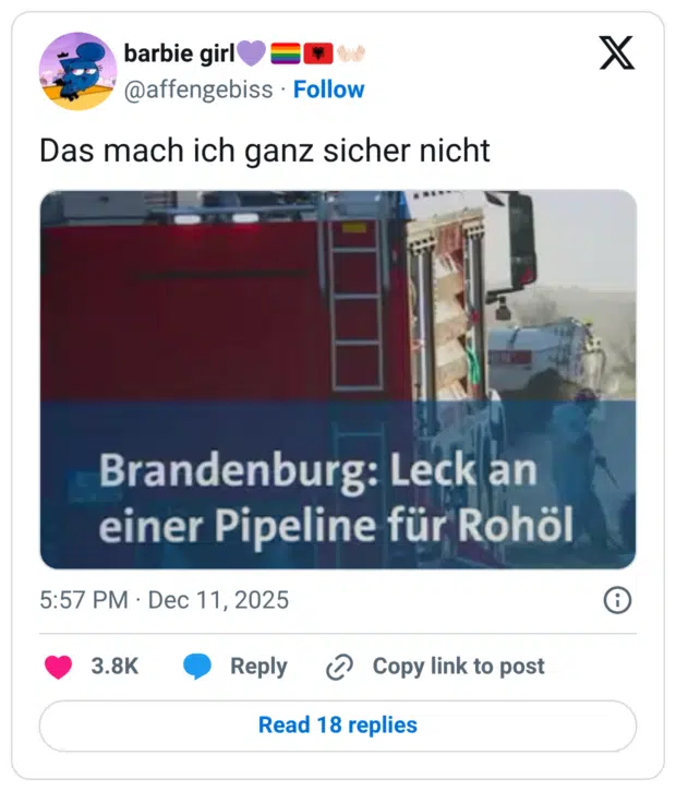 Das mach ich ganz sicher nicht