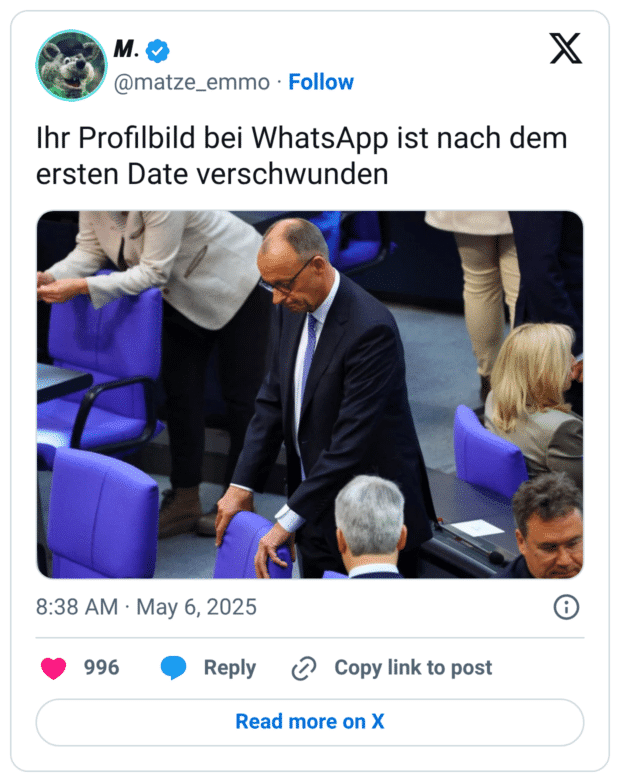 Ihr Profilbild bei WhatsApp ist nach dem ersten Date verschwunden