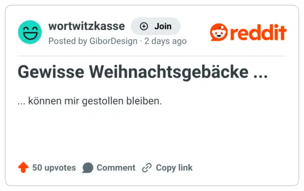 Gewisse Weihnachtsgebäcke ... ... können mir gestollen bleiben