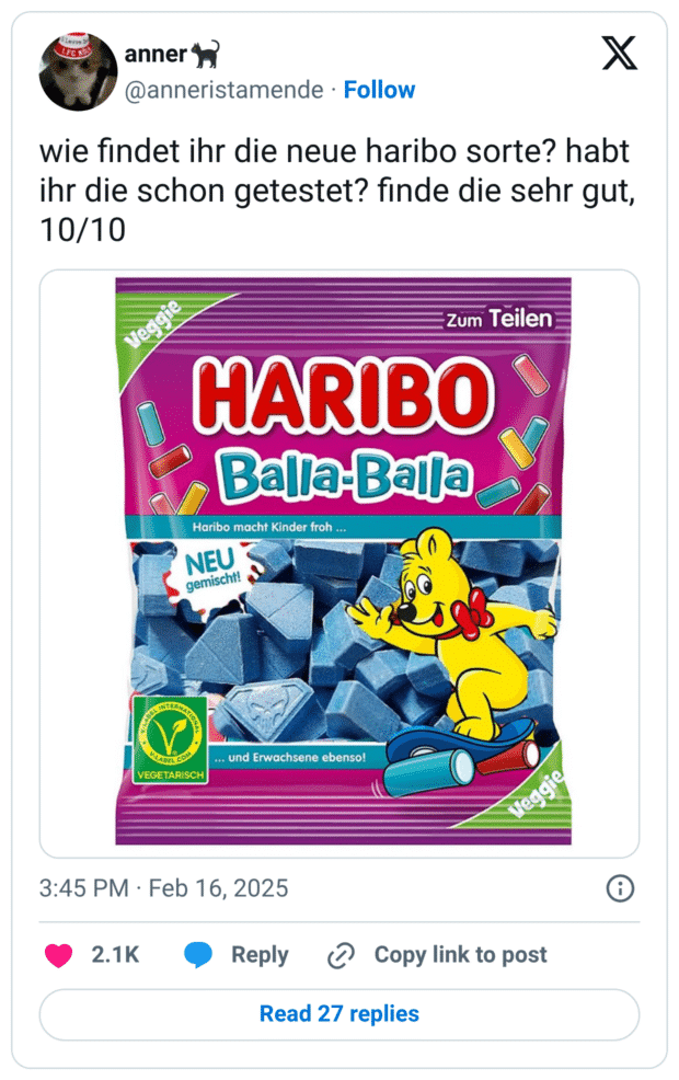 wie findet ihr die neue haribo sorte? habt ihr die schon getestet? finde die sehr gut, 10/10