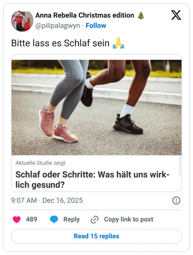 Bitte lass es Schlaf sein