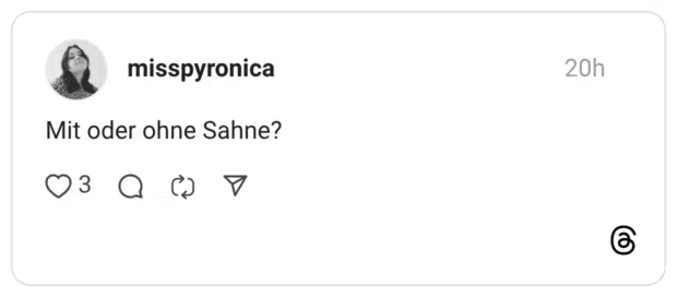 Mit oder ohne Sahne?