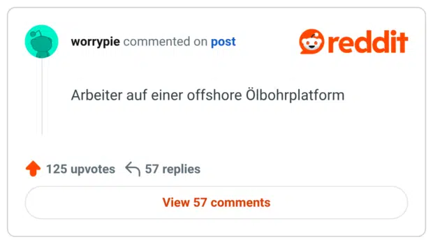 Arbeiter auf einer offshore Ölbohrplatform