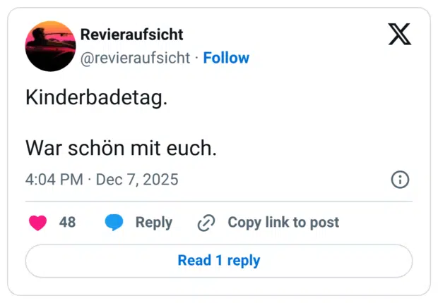 Kinderbadetag. War schön mit euch.