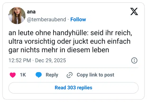 an leute ohne handyhülle: seid ihr reich, ultra vorsichtig oder juckt euch einfach gar nichts mehr in diesem leben 1