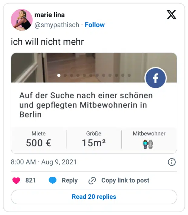 ich will nicht mehr