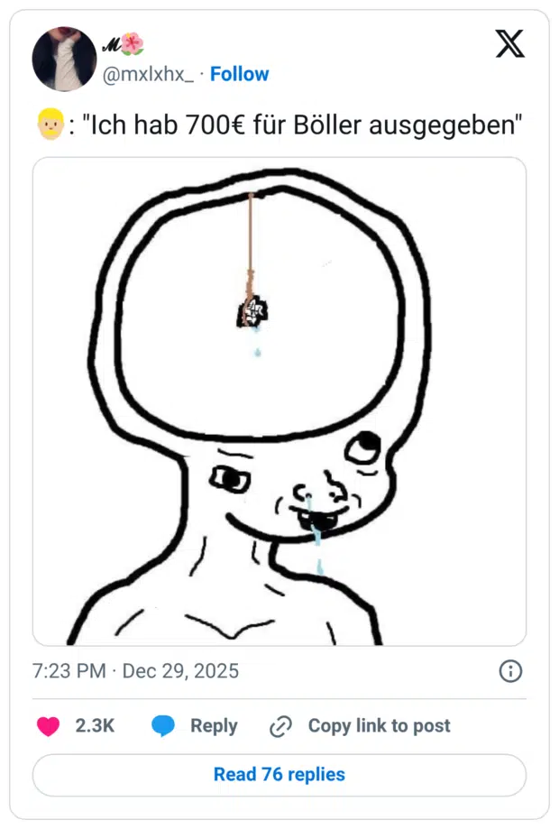 👨🏼: "Ich hab 700€ für Böller ausgegeben"