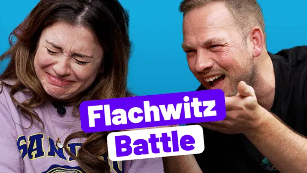 Flachwitz-Battle (16): Wer bricht zuerst? Lennard vs. Luzie