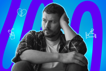 Moderne Grafik eines Mannes, der über die Vor- und Nachteile des Single-Status nachdenkt. Inklusive minimalistischer Symbole für Beziehungsstatus und Alltag. Ideal für Blogbeiträge über Single-Hacks, Humor im Alltag und die Entscheidung gegen traditionelles Dating.