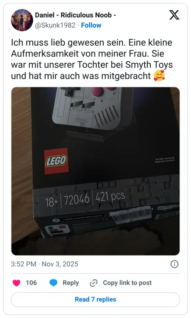 Ich muss lieb gewesen sein. Eine kleine Aufmerksamkeit von meiner Frau. Sie war mit unserer Tochter bei Smyth Toys und hat mir auch was mitgebracht :lächelndes_gesicht_mit_3_herzen: