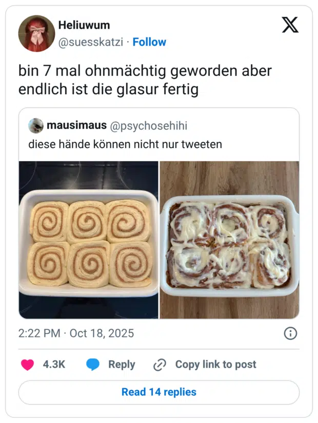 bin 7 mal ohnmächtig geworden aber endlich ist die glasur fertig