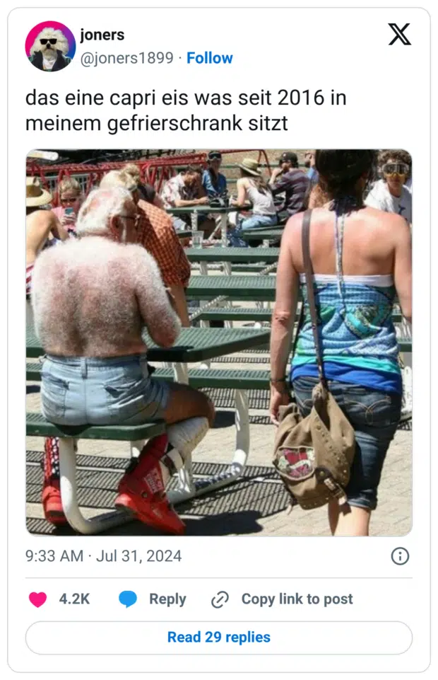 das eine capri eis was seit 2016 in meinem gefrierschrank sitzt