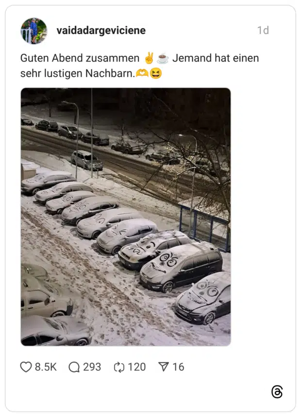 Guten Abend zusammen ✌️☕️ Jemand hat einen sehr lustigen Nachbarn.🫶😆