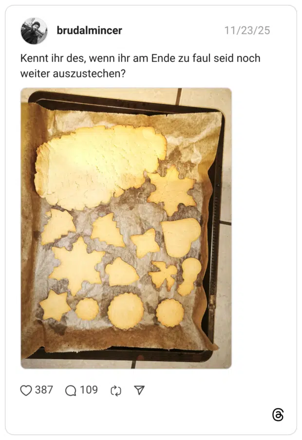 Kennt ihr des, wenn ihr am Ende zu faul seid noch weiter auszustechen?